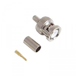 Разъём B-111F (BNC-male, обжимной, на кабель RG-58) фото 1